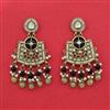 Indo Western Moti Earring With Mehndi Plating