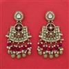 Indo Western Moti Earring With Mehndi Plating