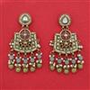 Indo Western Moti Earring With Mehndi Plating