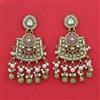 Indo Western Moti Earring With Mehndi Plating