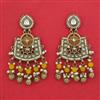 Indo Western Moti Earring With Mehndi Plating
