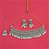 Indo Western Moti Necklace With Mehndi Plating