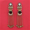 Indo Western Long Earring With Mehndi Plating