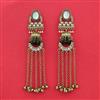 Indo Western Long Earring With Mehndi Plating