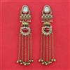 Indo Western Long Earring With Mehndi Plating