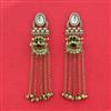 Indo Western Long Earring With Mehndi Plating