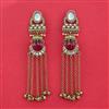 Indo Western Long Earring With Mehndi Plating