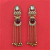 Indo Western Long Earring With Mehndi Plating