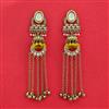 Indo Western Long Earring With Mehndi Plating
