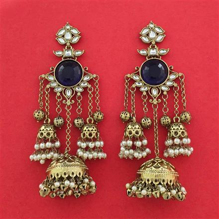 Indo Western Jhumki With Mehndi Plating