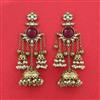 Indo Western Jhumki With Mehndi Plating