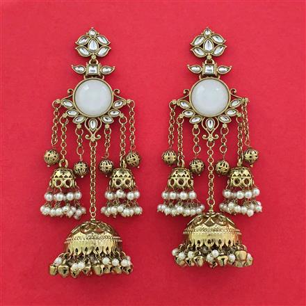 Indo Western Jhumki With Mehndi Plating