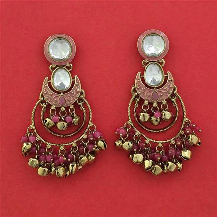 Indo Western Classic Earring With Mehndi Plating