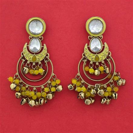 Indo Western Classic Earring With Mehndi Plating