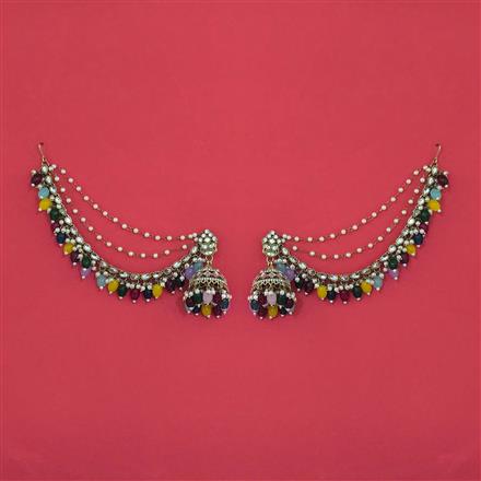 Indo Western Jhumki With Mehndi Plating