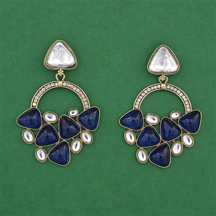 Indo Western Classic Earring With Mehndi Plating