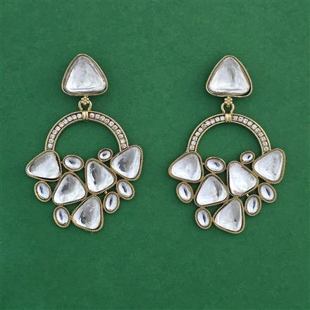 Indo Western Classic Earring With Mehndi Plating