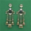 Indo Western Long Earring With Mehndi Plating