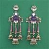 Indo Western Long Earring With Mehndi Plating