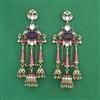 Indo Western Long Earring With Mehndi Plating