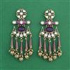 Indo Western Classic Earring With Mehndi Plating