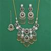 Indo Western Moti Necklace With Mehndi Plating