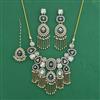 Indo Western Moti Necklace With Mehndi Plating