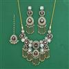 Indo Western Moti Necklace With Mehndi Plating