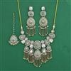 Indo Western Moti Necklace With Mehndi Plating