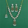 Indo Western Moti Necklace With Mehndi Plating