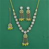 Indo Western Moti Necklace With Mehndi Plating