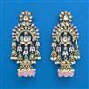 Indo Western Long Earring With Mehndi Plating