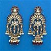 Indo Western Long Earring With Mehndi Plating