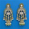 Indo Western Long Earring With Mehndi Plating