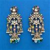 Indo Western Long Earring With Mehndi Plating
