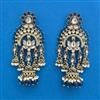 Indo Western Long Earring With Mehndi Plating