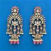 Indo Western Long Earring With Mehndi Plating