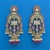 Indo Western Long Earring With Mehndi Plating