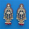 Indo Western Long Earring With Mehndi Plating