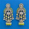 Indo Western Long Earring With Mehndi Plating