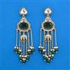 Indo Western Moti Earring With Mehndi Plating