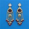 Indo Western Moti Earring With Mehndi Plating