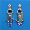 Indo Western Moti Earring With Mehndi Plating