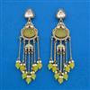 Indo Western Moti Earring With Mehndi Plating
