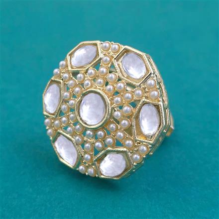 Indo Western Adjustable Ring With Gold Plating