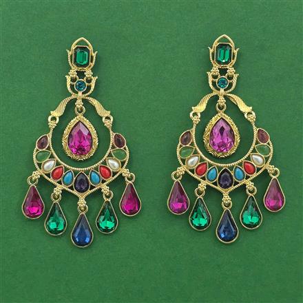 Indo Western Classic Earring With Gold Plating