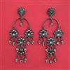Indo Western Long Earring With Black Plating