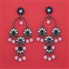 Indo Western Long Earring With Black Plating