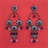 Indo Western Long Earring With Black Plating