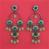 Indo Western Long Earring With Black Plating